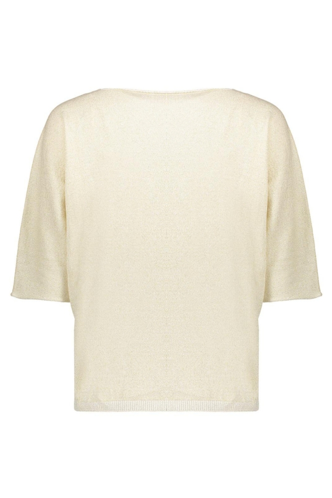 V HALS PULLOVER MET DRIEKWART MOUW EN GLITTERS 54340 70 000720 SAND/GOLD